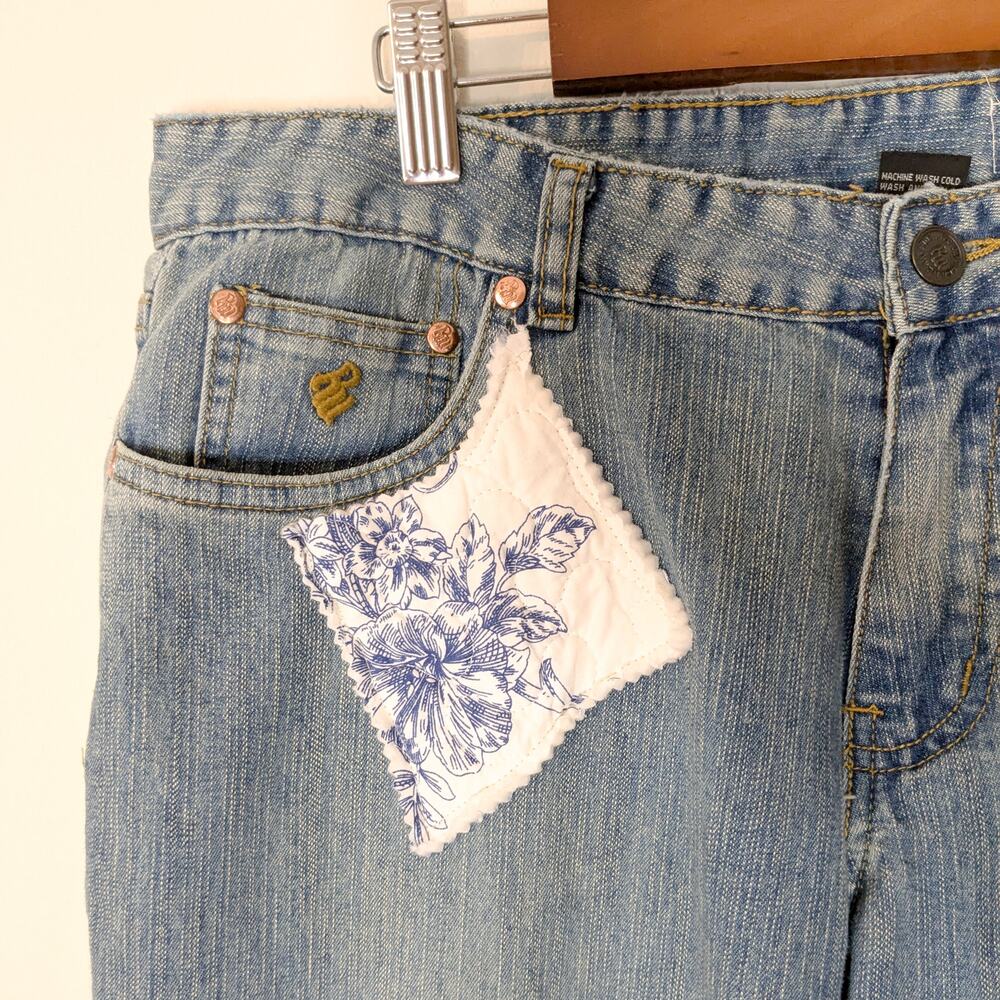 Custom Upcycled High Rise Jeans - Picture 5 of 7